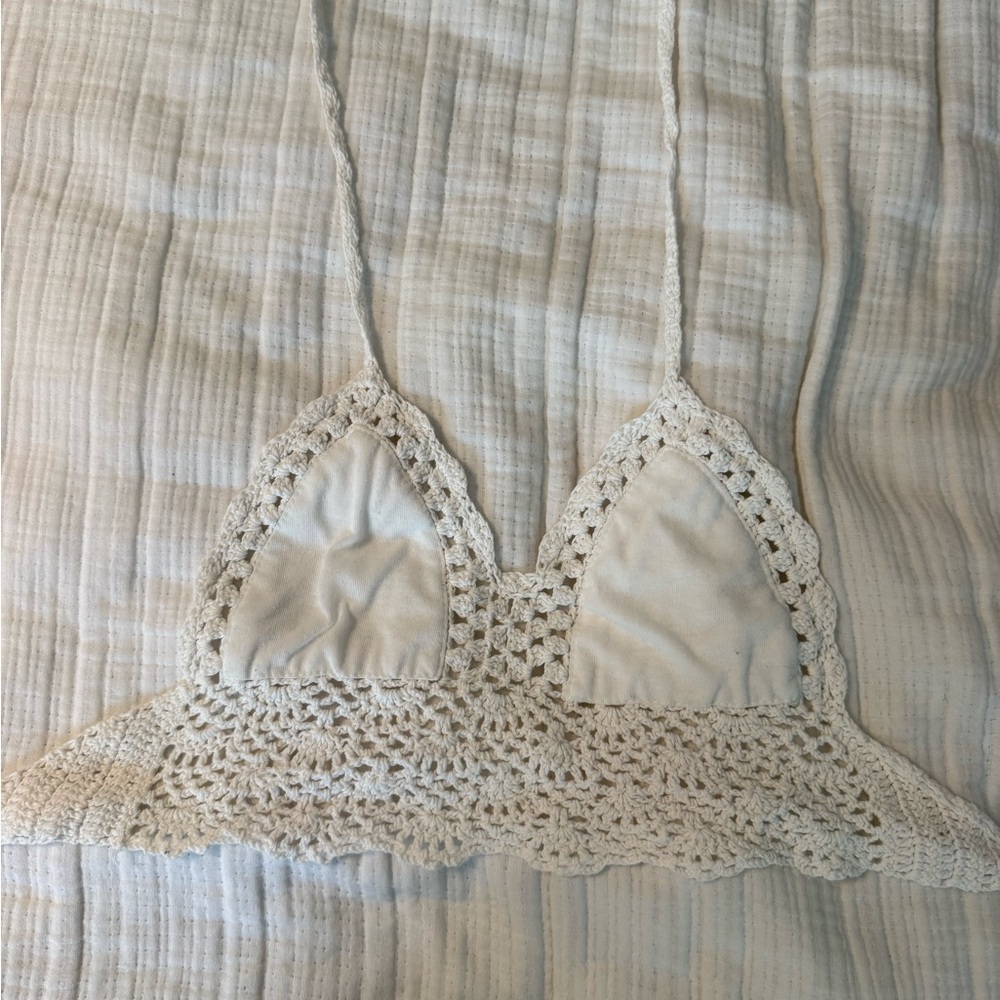 White crochet top